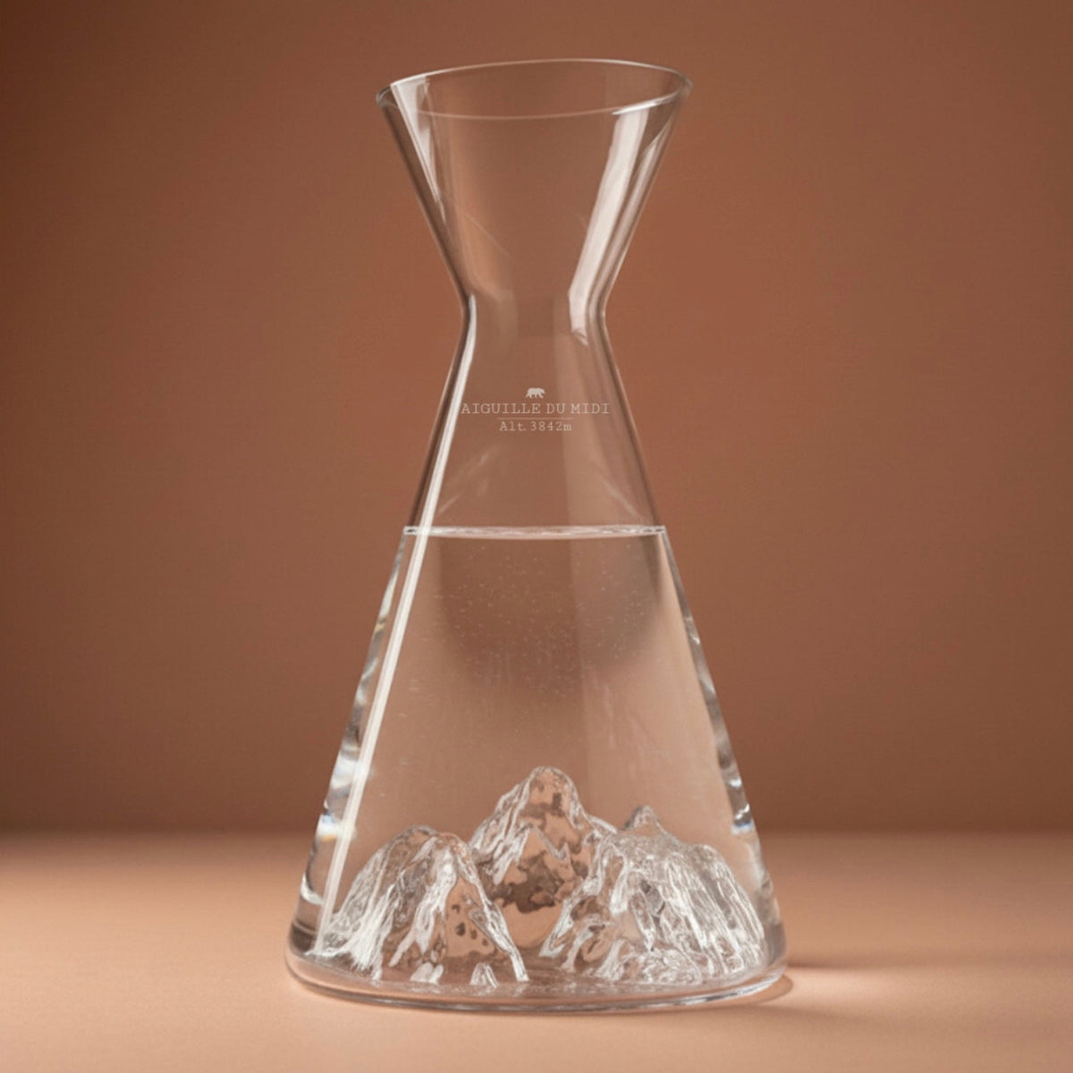 Carafe à eau Topographic: Aiguille du midi Montagnes