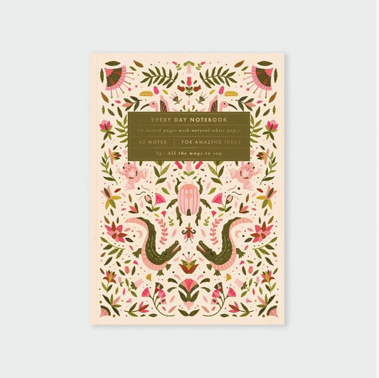 Carnet A5 Croco rose
