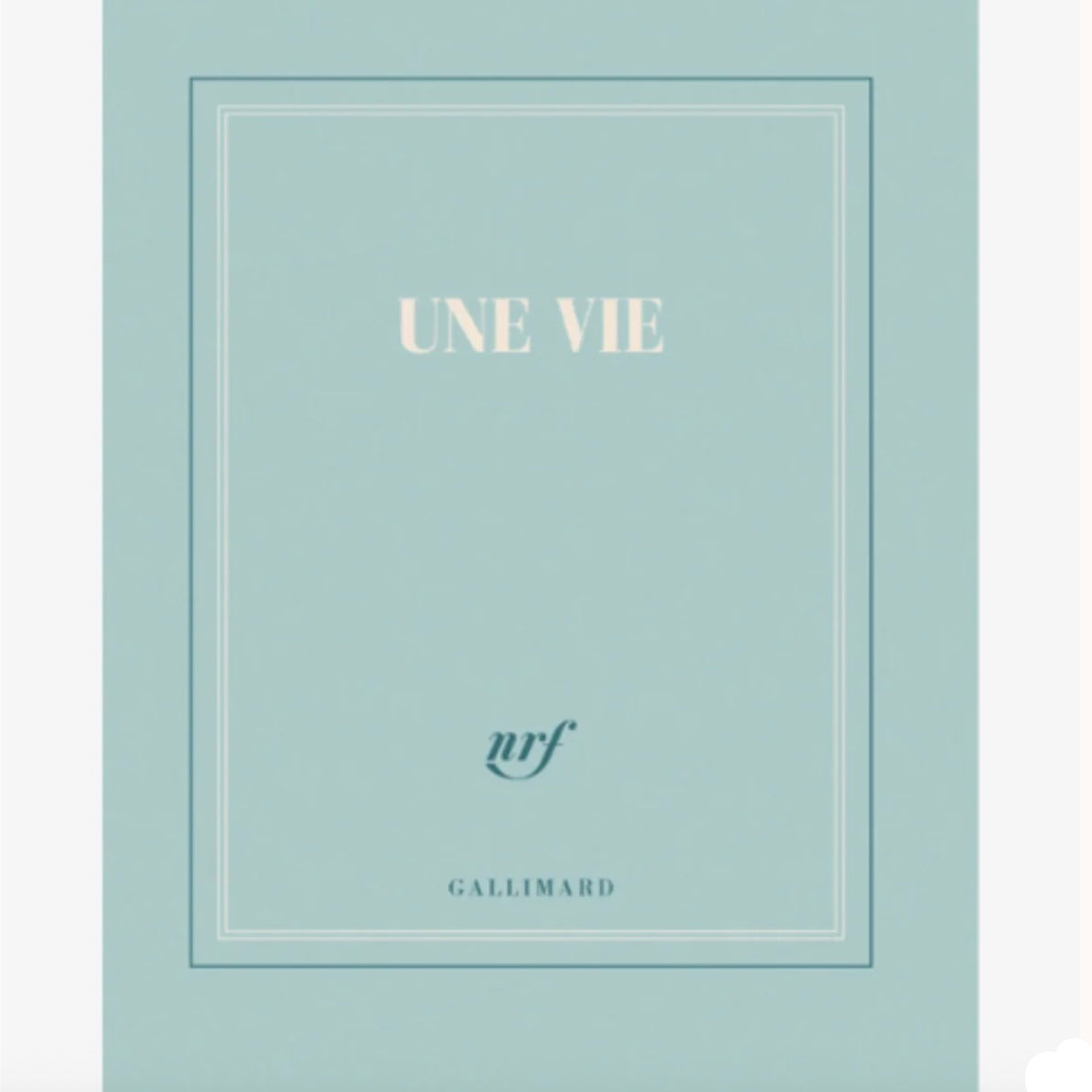 Carnet bleu gris " Une vie " carré