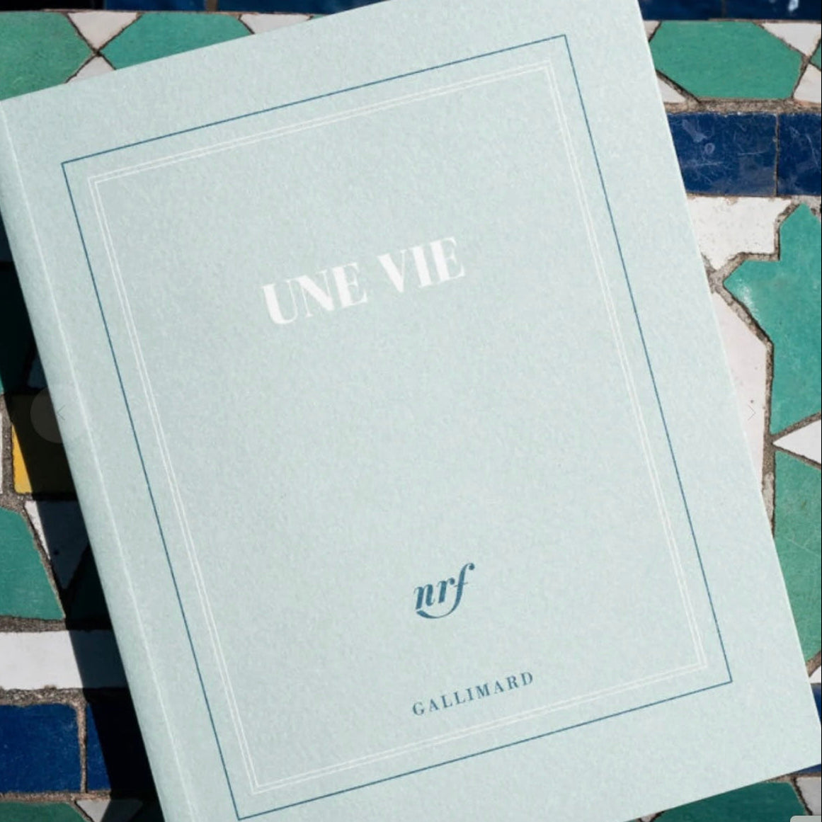 Carnet bleu gris " Une vie " carré