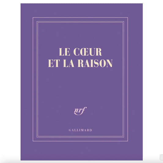 Carnet carré violet " Le coeur et la raison "