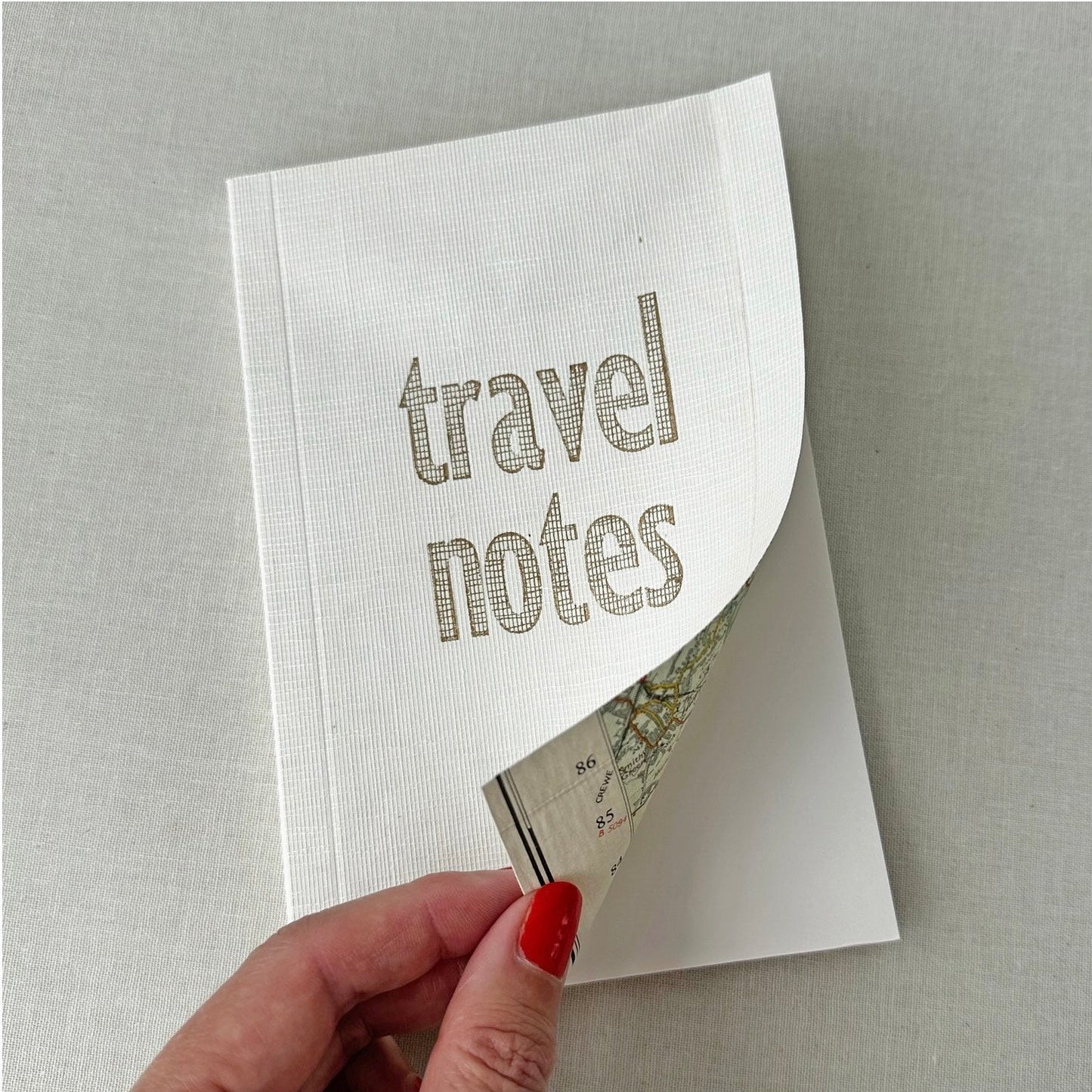 Carnet travel notes Vintage – Couverture en Lin des Années 1960