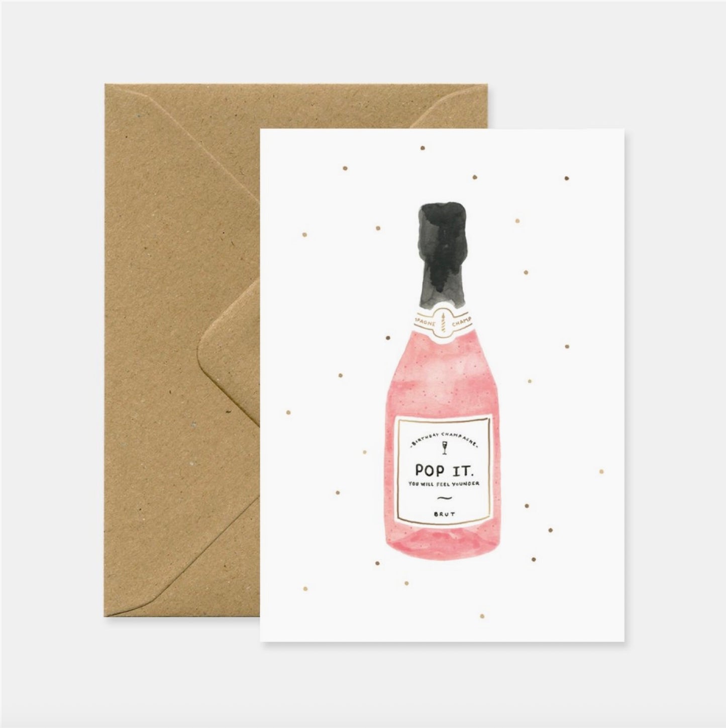 Carte Birthday Champagne