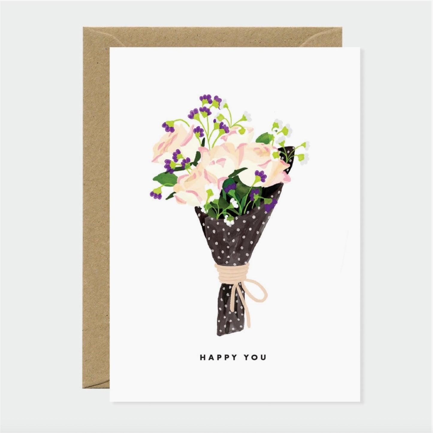 Carte Happy you bouquet de fleurs