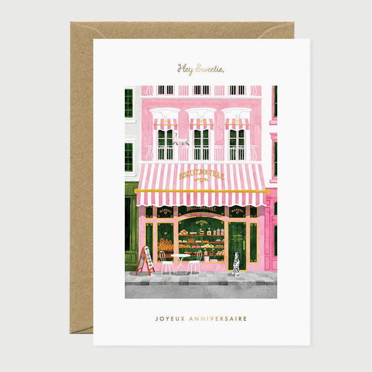 Carte Joyeux anniversaire Biscuit boutique