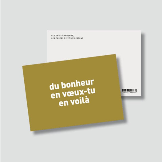 Carte Postale Du bonheur en voeux tu en voilà