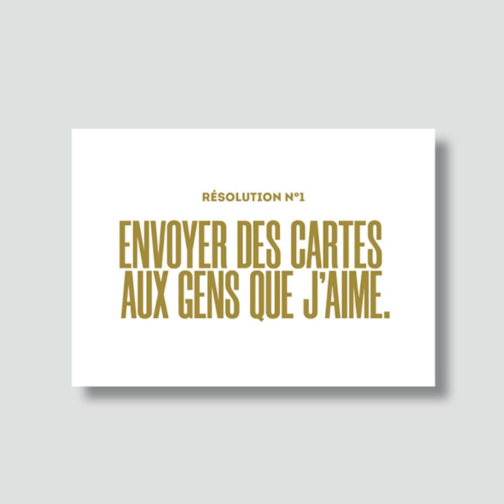 Carte Postale Résolution n°1 Envoyer de cartes aux gens que j'aime