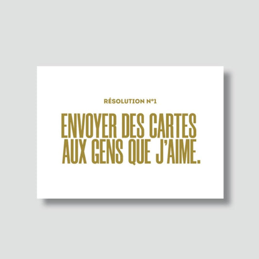 Carte Postale Résolution n°1 Envoyer de cartes aux gens que j'aime