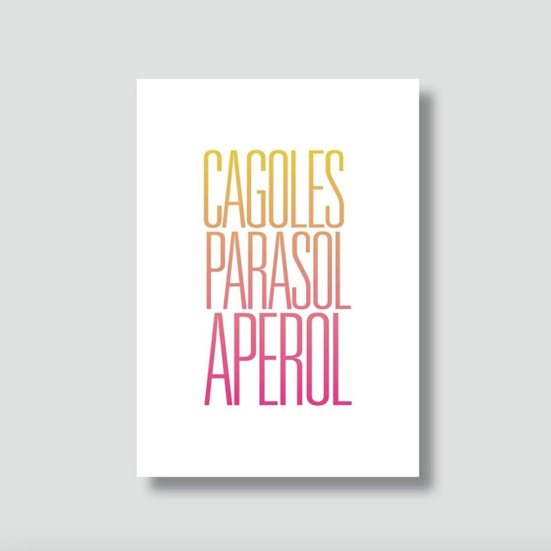 Carte Postale Cagole Aperol parassol