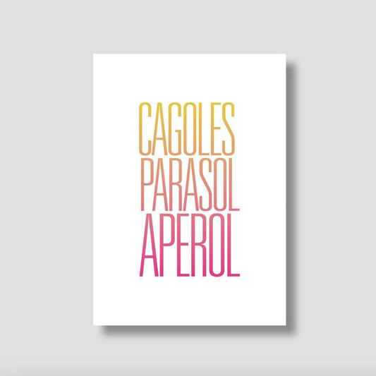 Carte Postale Cagole Aperol parassol