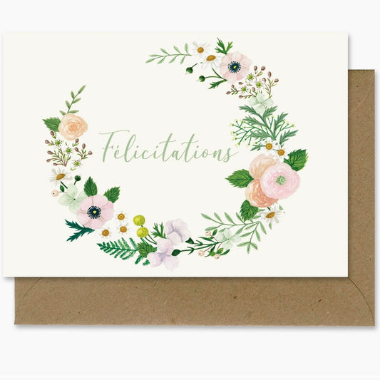 Carte Postale Couronne félicitations