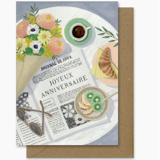 Carte Postale Joyeux anniversaire Journal