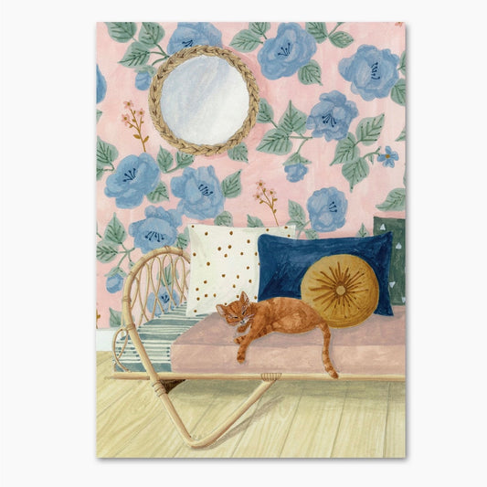 Carte Postale Paresse chat