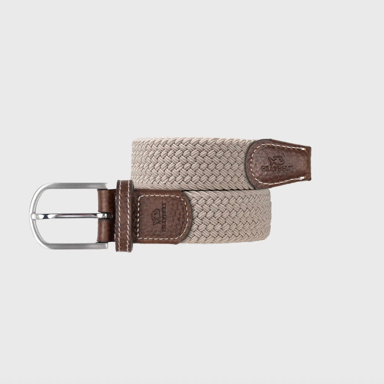 Ceinture tressée élastique Beige sable