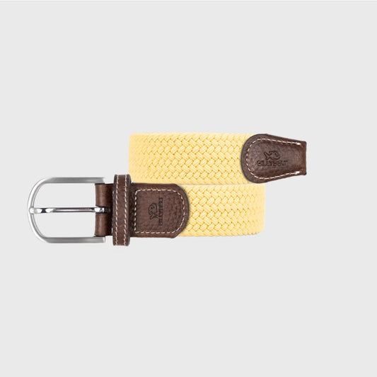 Ceinture tressée élastique Jaune Topaze