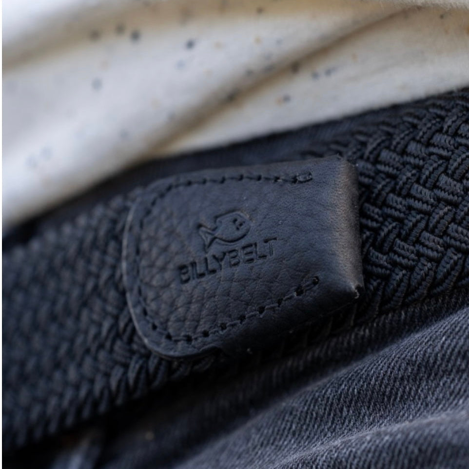 Ceinture tressée élastique All black