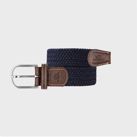 Ceinture tressée élastique Bleu marine
