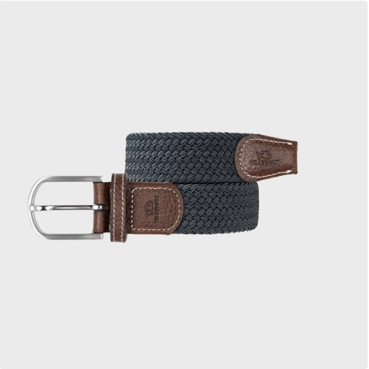 Ceinture tressée élastique Gris flanelle