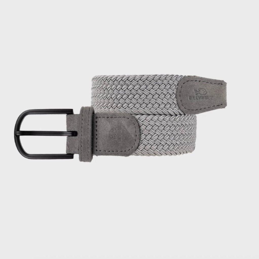 Ceinture tressée élastique Gris perle
