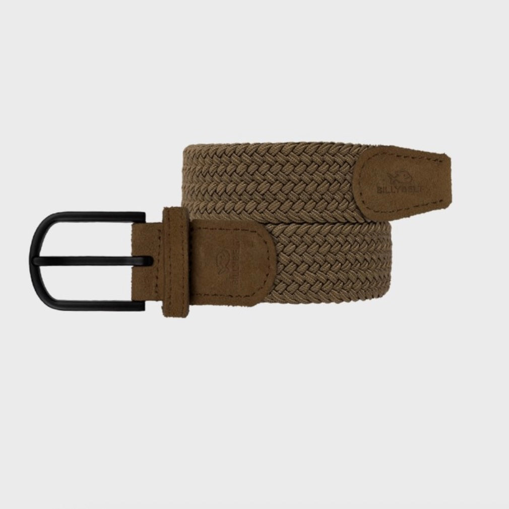 Ceinture tressée élastique Marron cacao