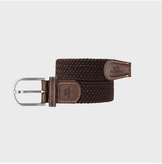 Ceinture tressée élastique Marron feuille