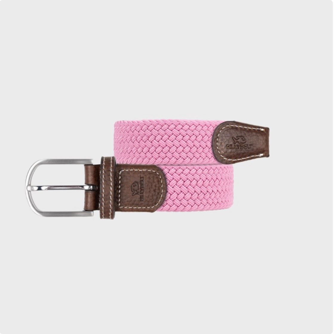 Ceinture tressée élastique Misty rose