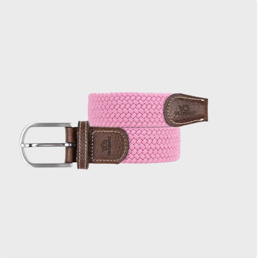 Ceinture tressée élastique Misty rose