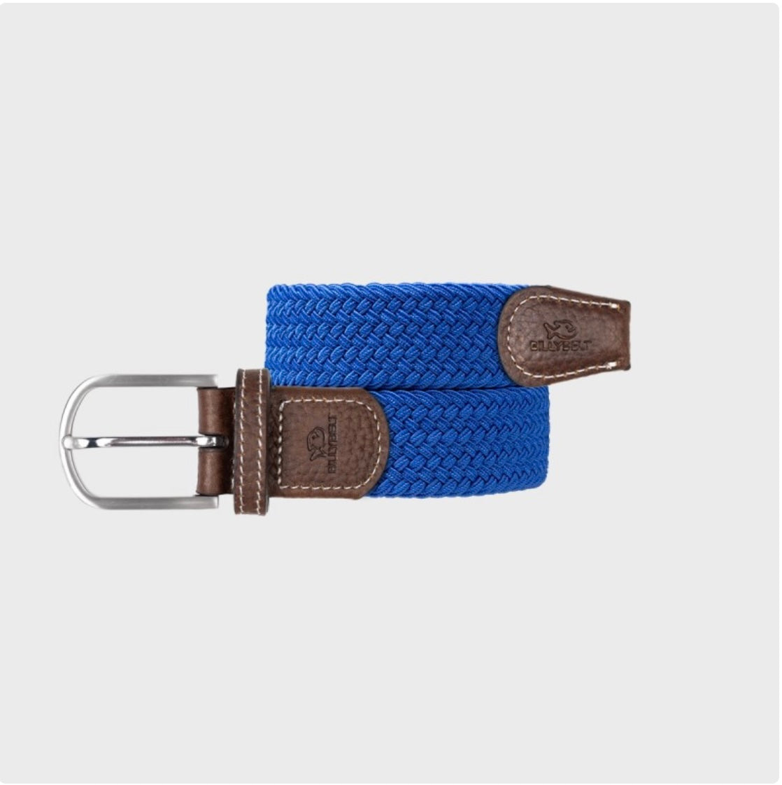 Ceinture tressée élastique Bleu grec