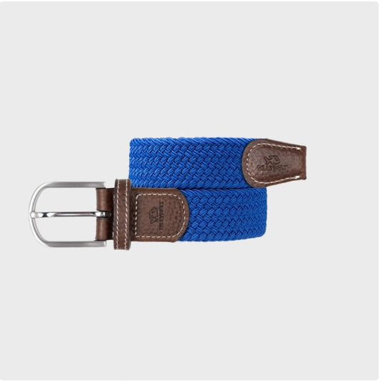 Ceinture tressée élastique Bleu grec