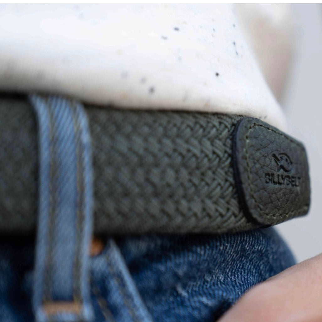 Ceinture tressée élastique Dark forest
