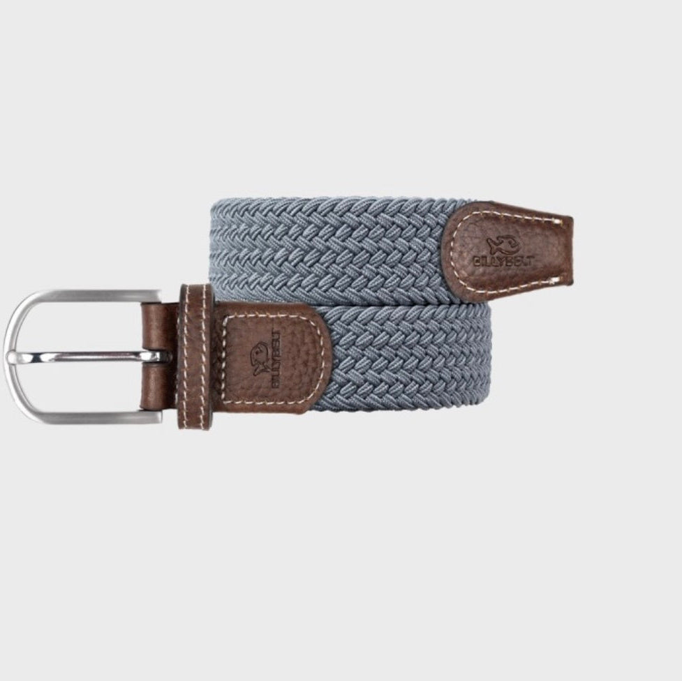 Ceinture tressée élastique Gris Froid