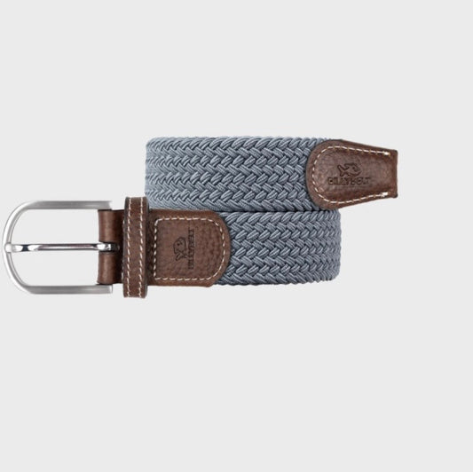 Ceinture tressée élastique Gris Froid