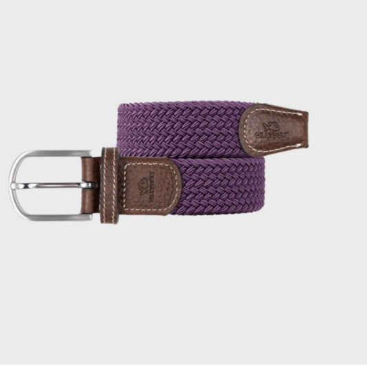 Ceinture tressée élastique Prune