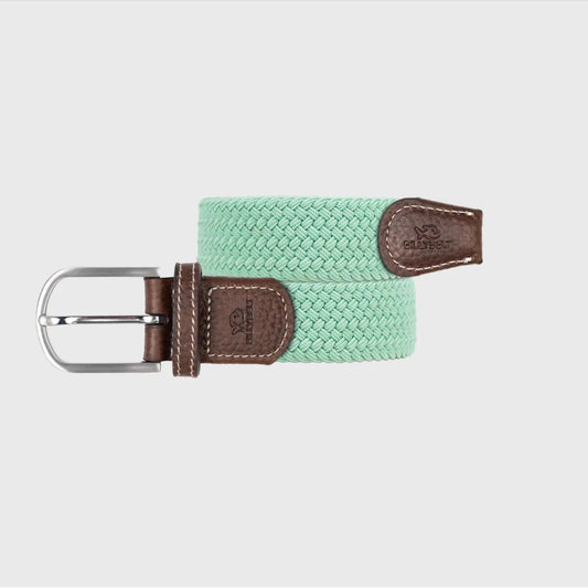 Ceinture tressée élastique Vert Aqua