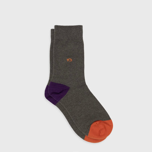Chaussettes Colorblocks Kaki chiné