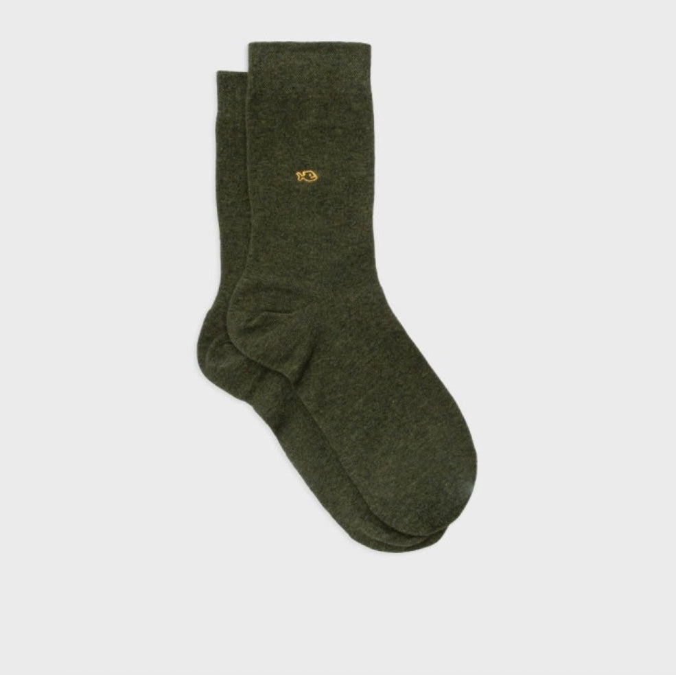Chaussettes Coton Kaki