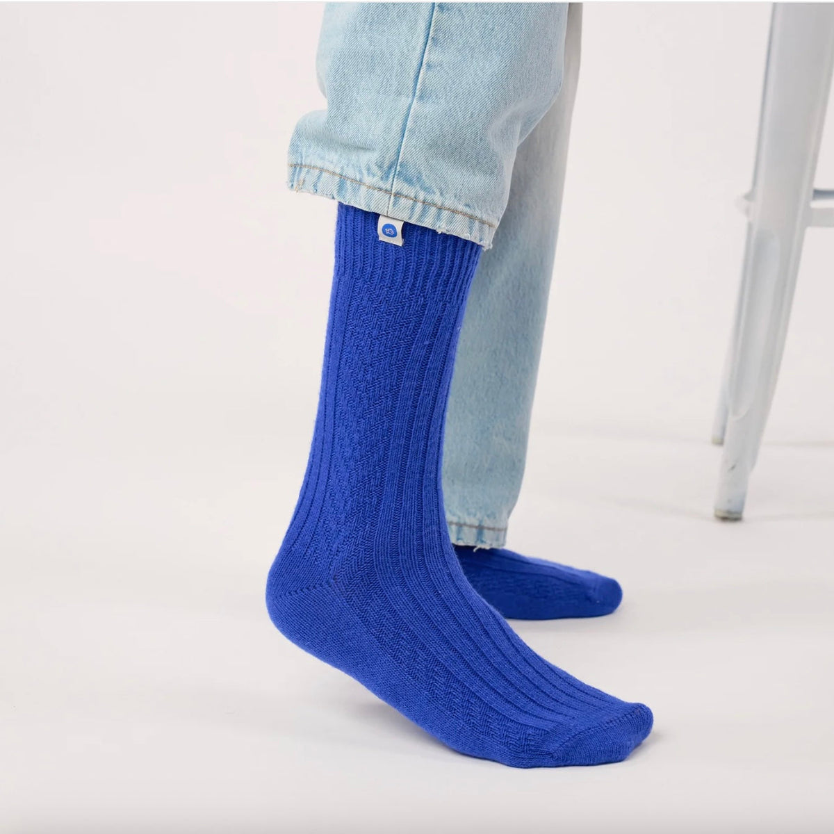 Chaussettes Laine Bleu Electrique