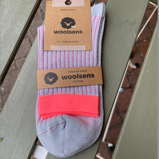 Chaussettes Mykonos argent corail