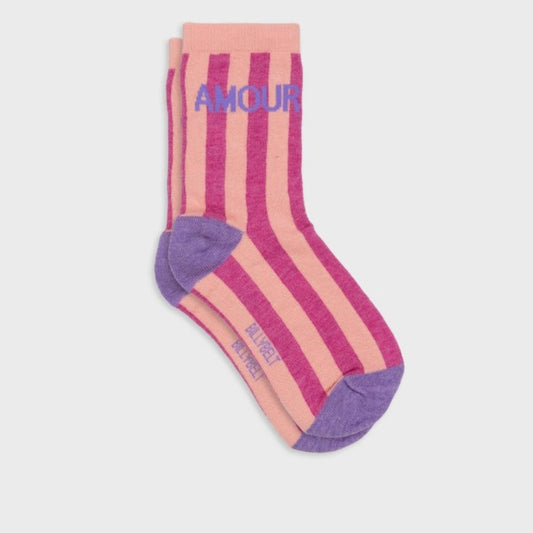 Chaussettes Rayures message AMOUR