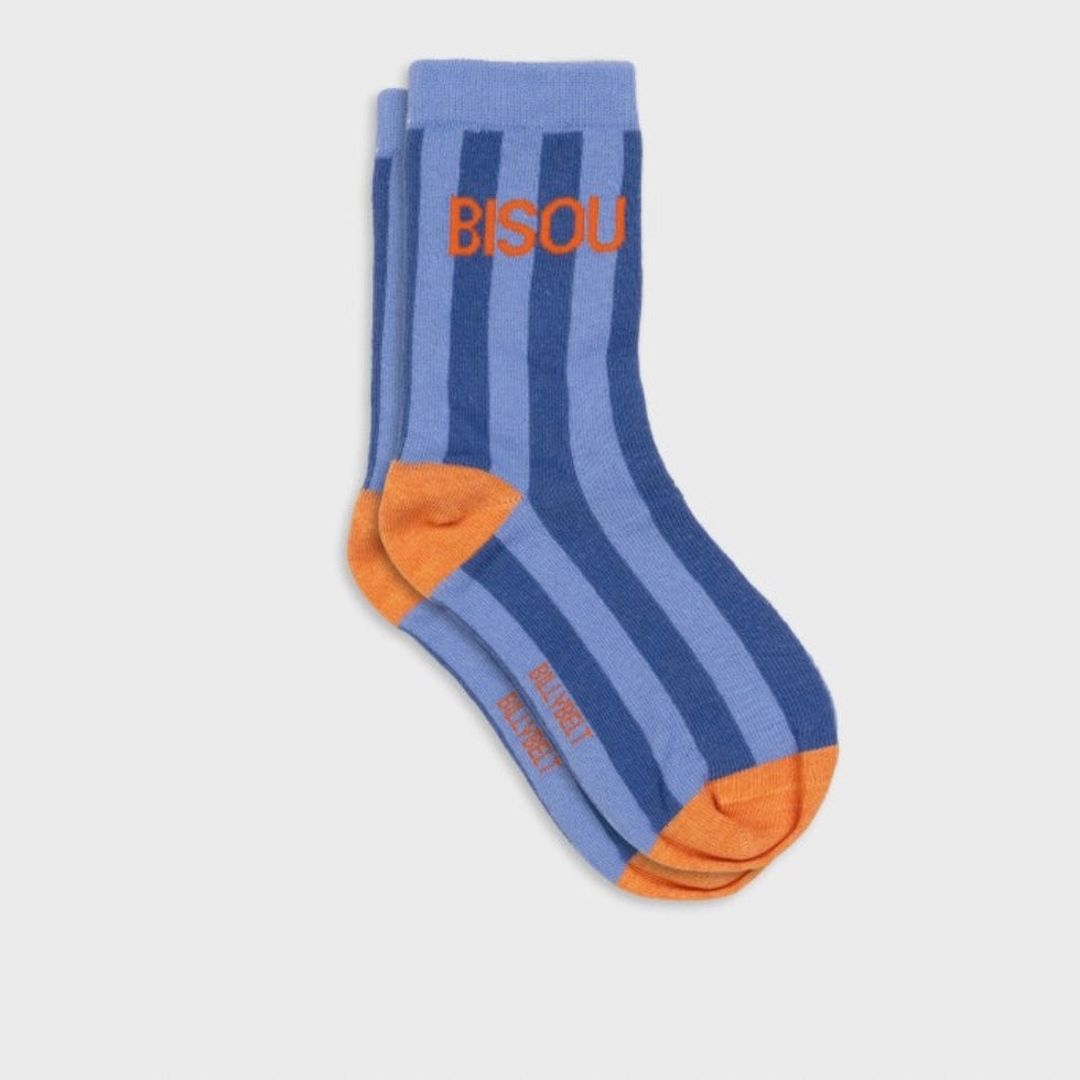 Chaussettes Rayures message BISOU