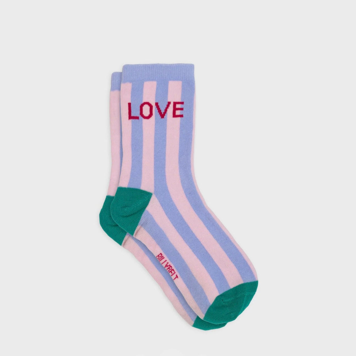 Chaussettes Rayures rose pale & lilas Love