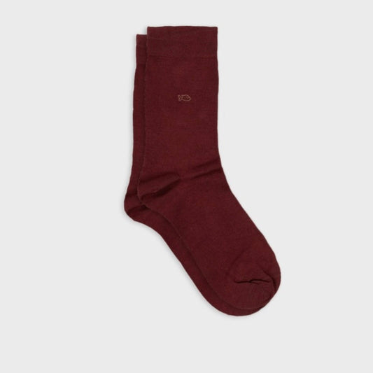 Chaussettes bambou bordeaux