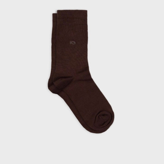 Chaussettes bambou marron