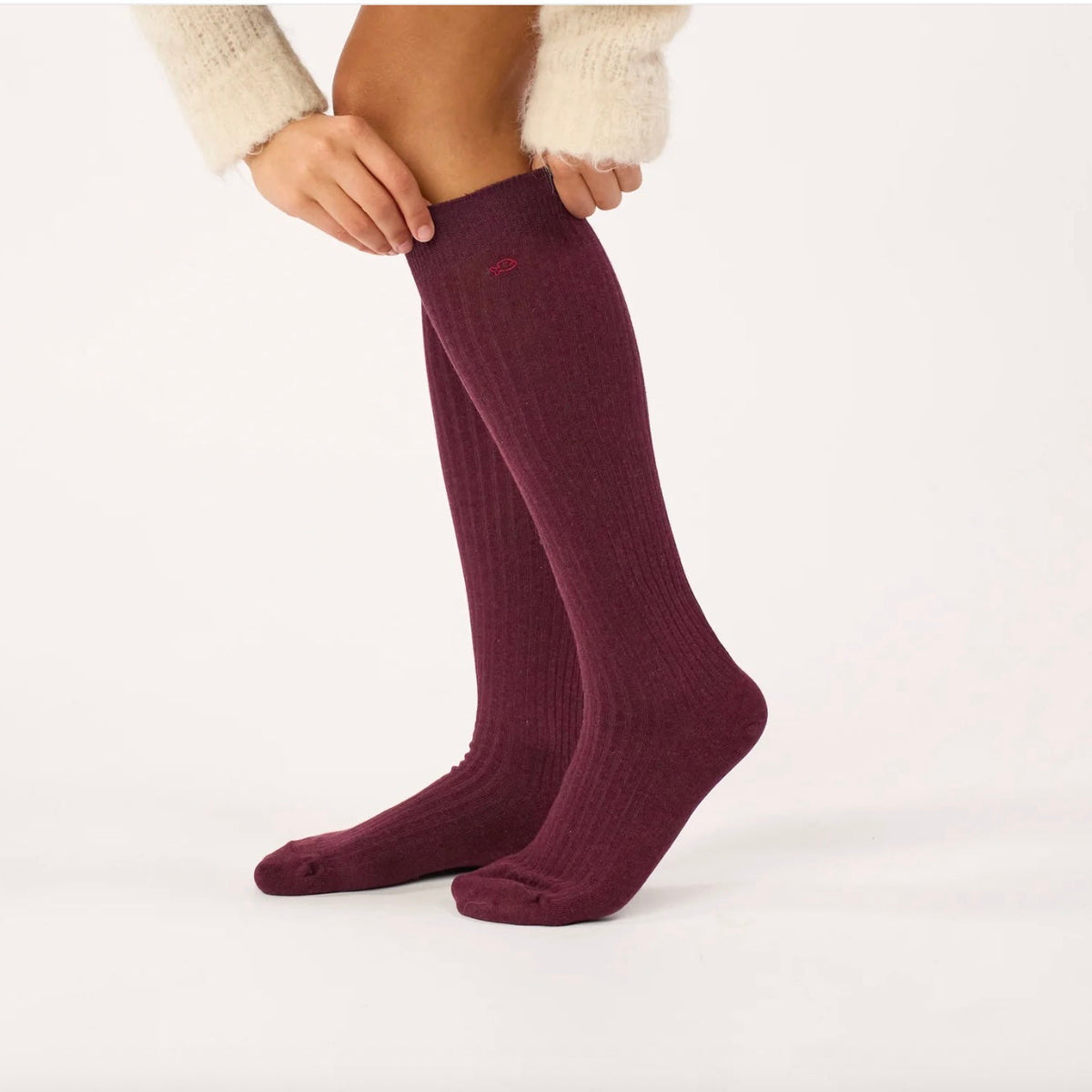 Chaussettes hautes Bordeaux