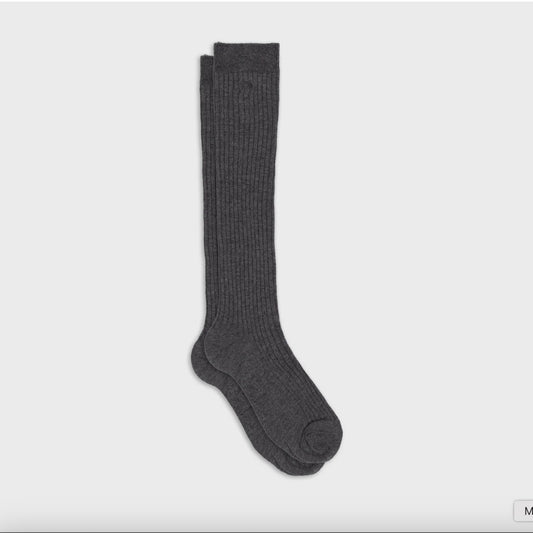 Chaussettes hautes gris anthracite