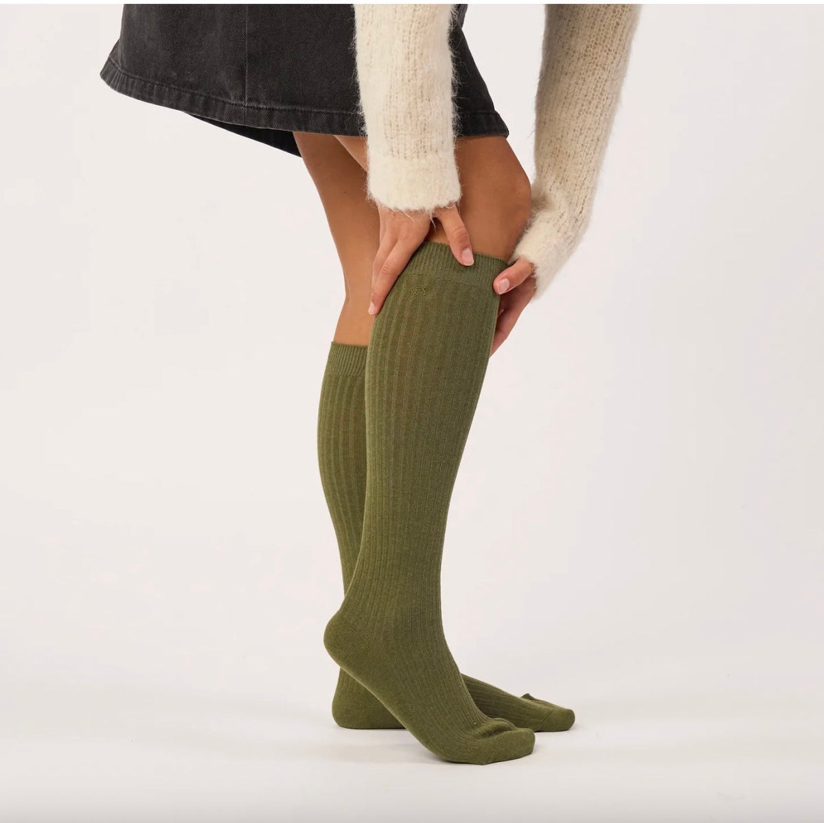 Chaussettes hautes kaki