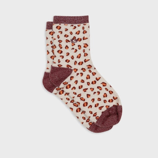 Chaussettes léopard Beige / Orange