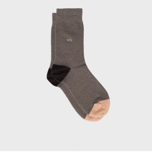 Chaussettes marron chiné