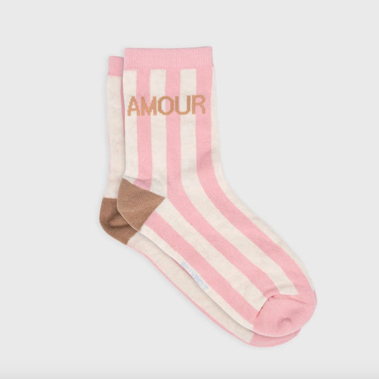 Chaussettes rayées Amour