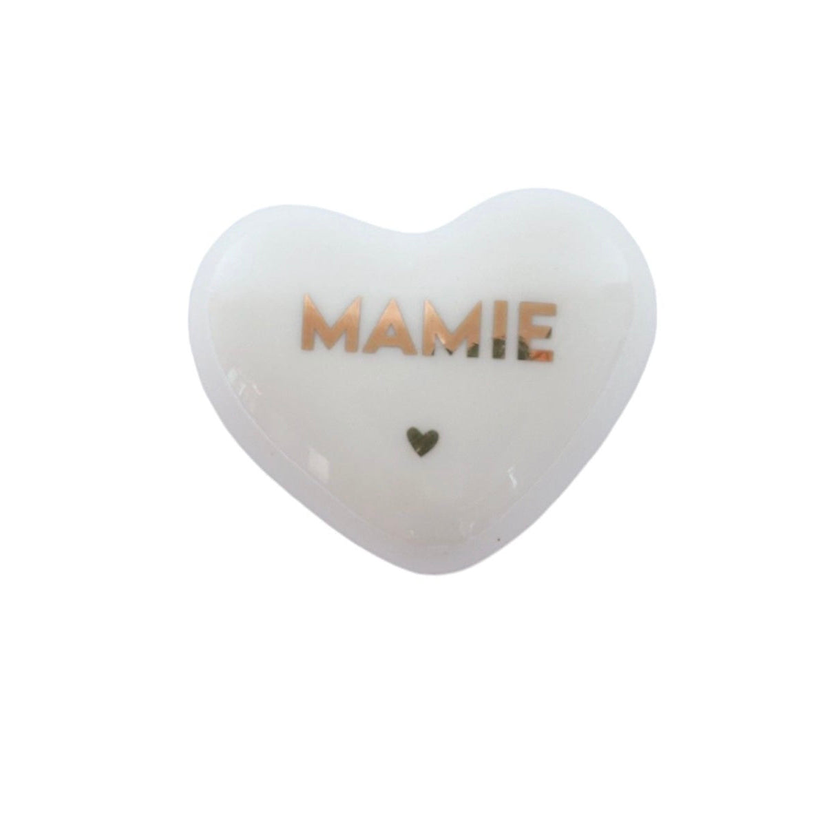 Coeur porcelaine Mamie gold